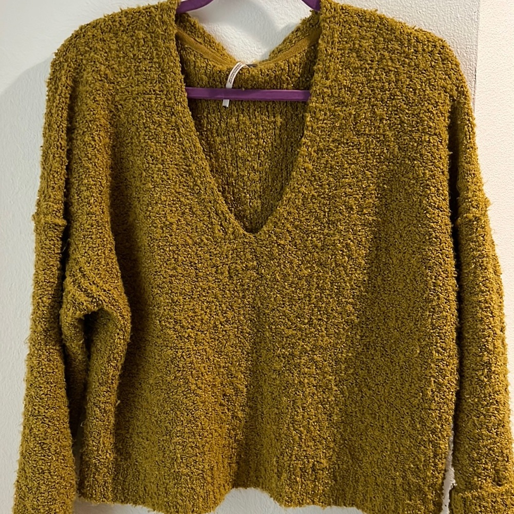 Greenish XS free people off shoulder sweater